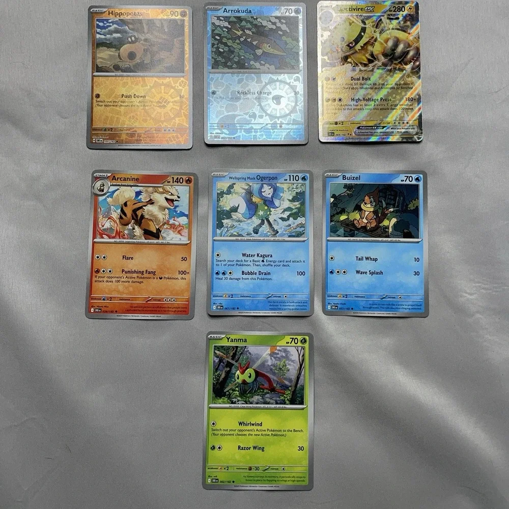 Pokémon TCG Destined Rivals Trainer Card Lot of 7 – Holo, Reverse Holo, Common